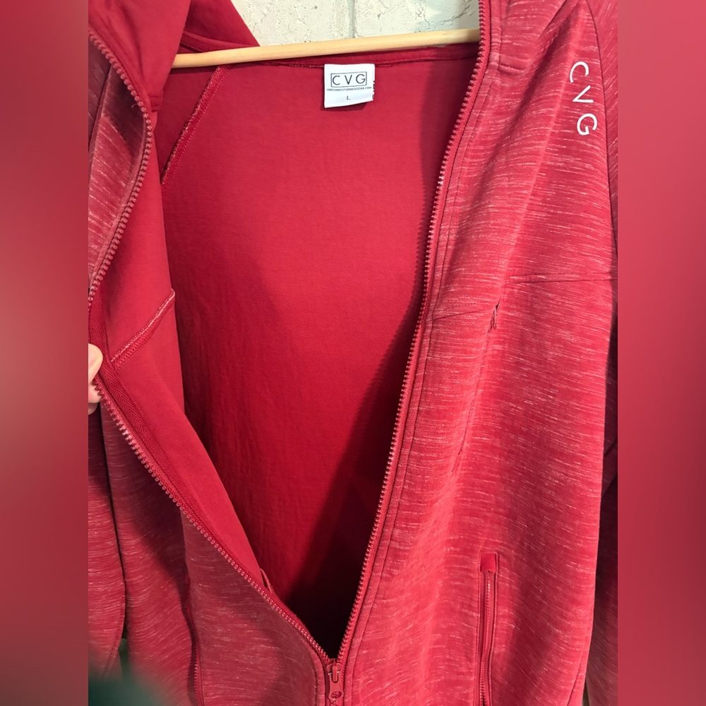 Red CVG (Constantly Varied Gear) Red Rest Day  Zip-Up Hoodie sweatshirt. NWOT - Picture 7 of 10